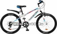 Велосипед 24'' NOVATRACK EXTREME (6ск,МТВ,рама ст.10,TY21/RS35/TZ21, V-brake) 117109 белый