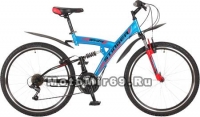 Велосипед 26 STINGER BANZAI (2х.подв,18ск,рама ст.18,20 торм.обод.V-Brake) 117352 синий